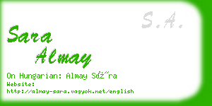 sara almay business card